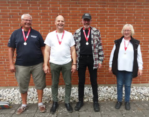 Heine Christiansen, Ib-Detlev Hulgard, Henning Knudsen og Birgith Rothmeier